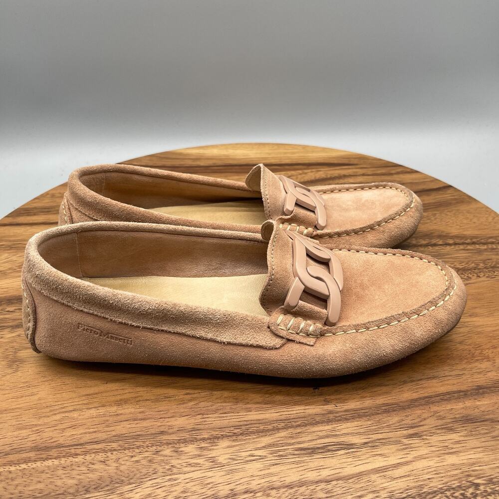Piero Masetti Loafers Womens 8.5 / 41 Pink Suede Moccasin Slip On Comfort Shoes